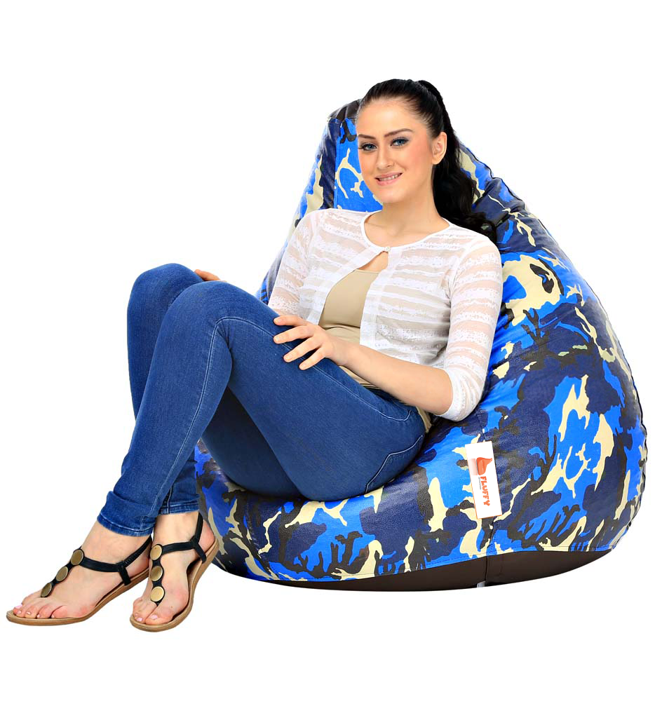 Fluffy Digital Printed Urban Bean Bag XXXL