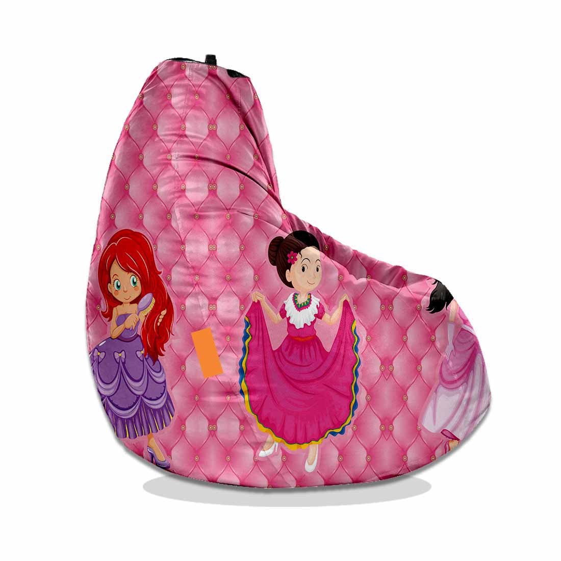 Fluffy Digital Printed Bean Bag Design Princess Girl theme XXXL