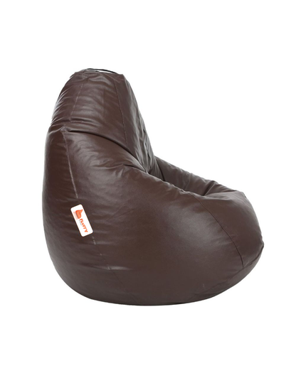 Fluffy Premium Fabric Classic Brown Bean Bag XXXL