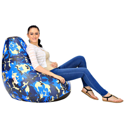 Fluffy Digital Printed Urban Bean Bag XXXL